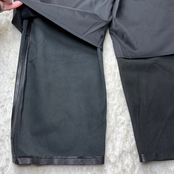 BananaRepublic Lamb Leather High Rise Straight Pant Black Actual 36” 33x25 Short - Picture 14 of 17